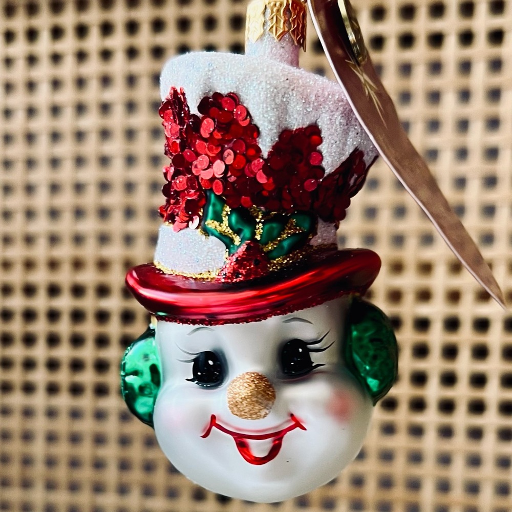 Christopher Radko Retired  “Snow Chapeau Gem” Ornament